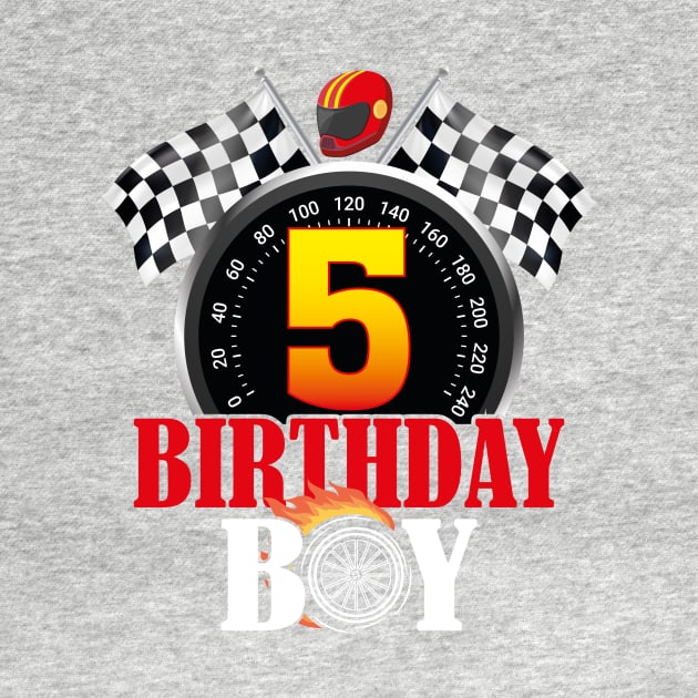 Kids 5th Birthday Racing Car Driver by GShow